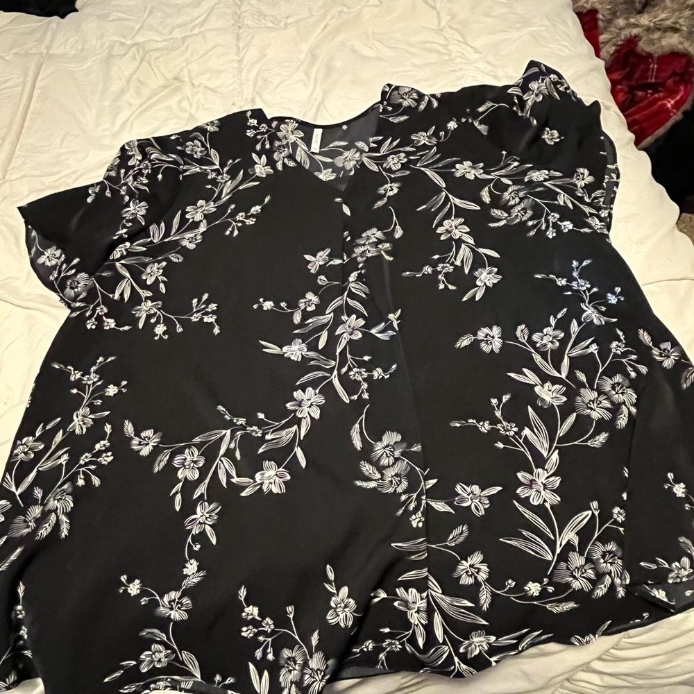 Floral Black Women's Top